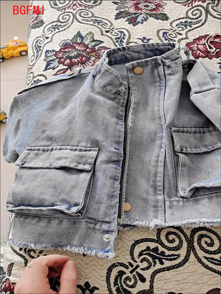 

Light Blue Children Zipper Boy Denim Jacket 1-7 Years Old Girl Spring Autumn Jacket New Kid Jackets for Girls Outerwear & Coats