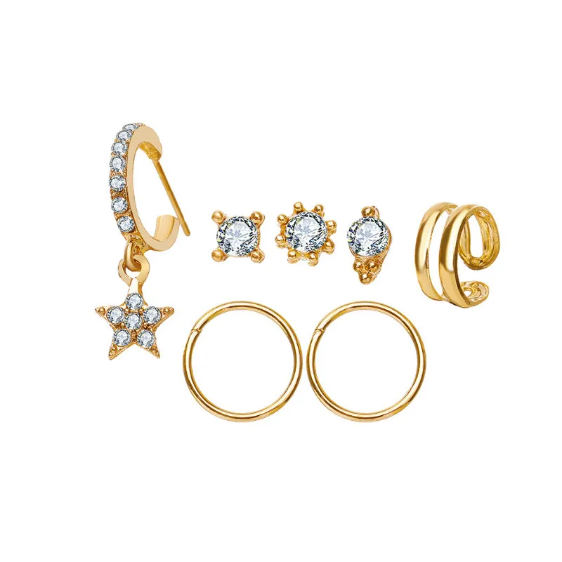 

Simple Five-pointed Star Clip Earrings for Women