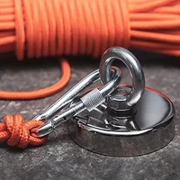 strong neodymium magnet high strength safety rope with hook for outdoor fishing or hanging weights indoor multifunction tool