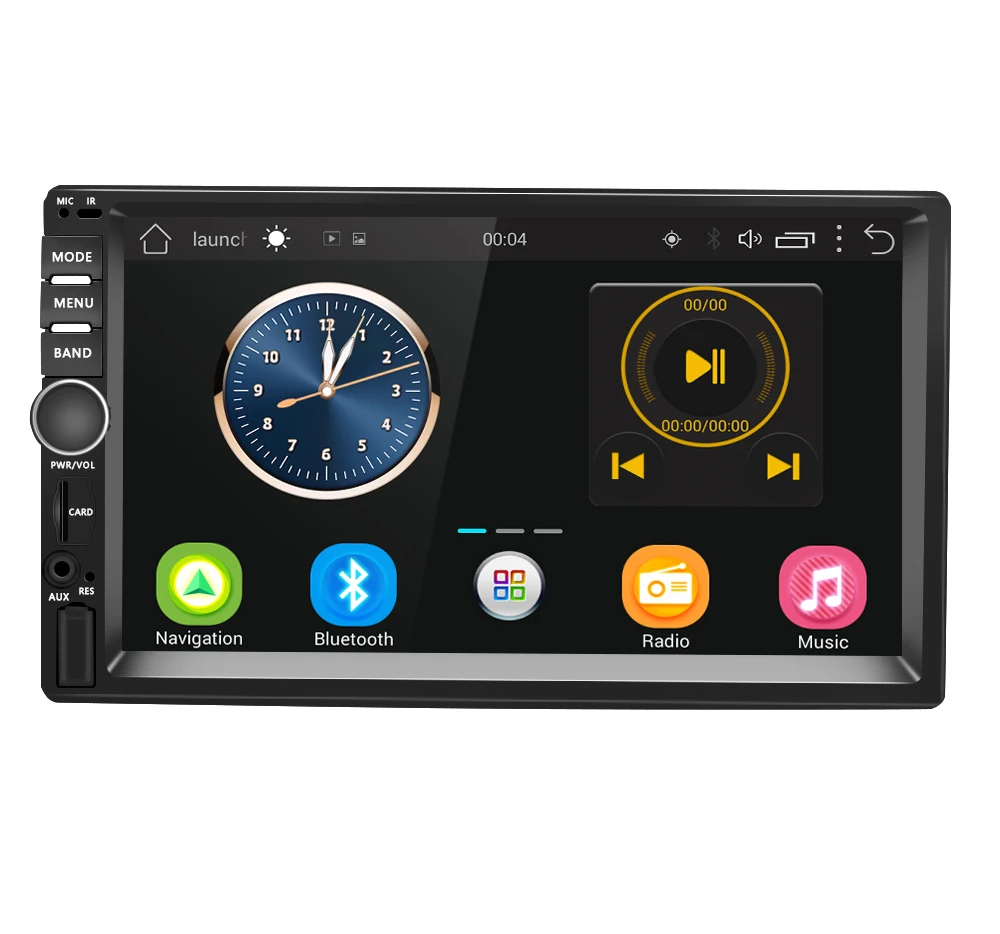 Podofo Автомагнитола 2 Din Android GPS Wifi Bluetooth USB аудио Навигация стерео " Универсальный Автомобильный плеер Поддержка камеры резервного копирования