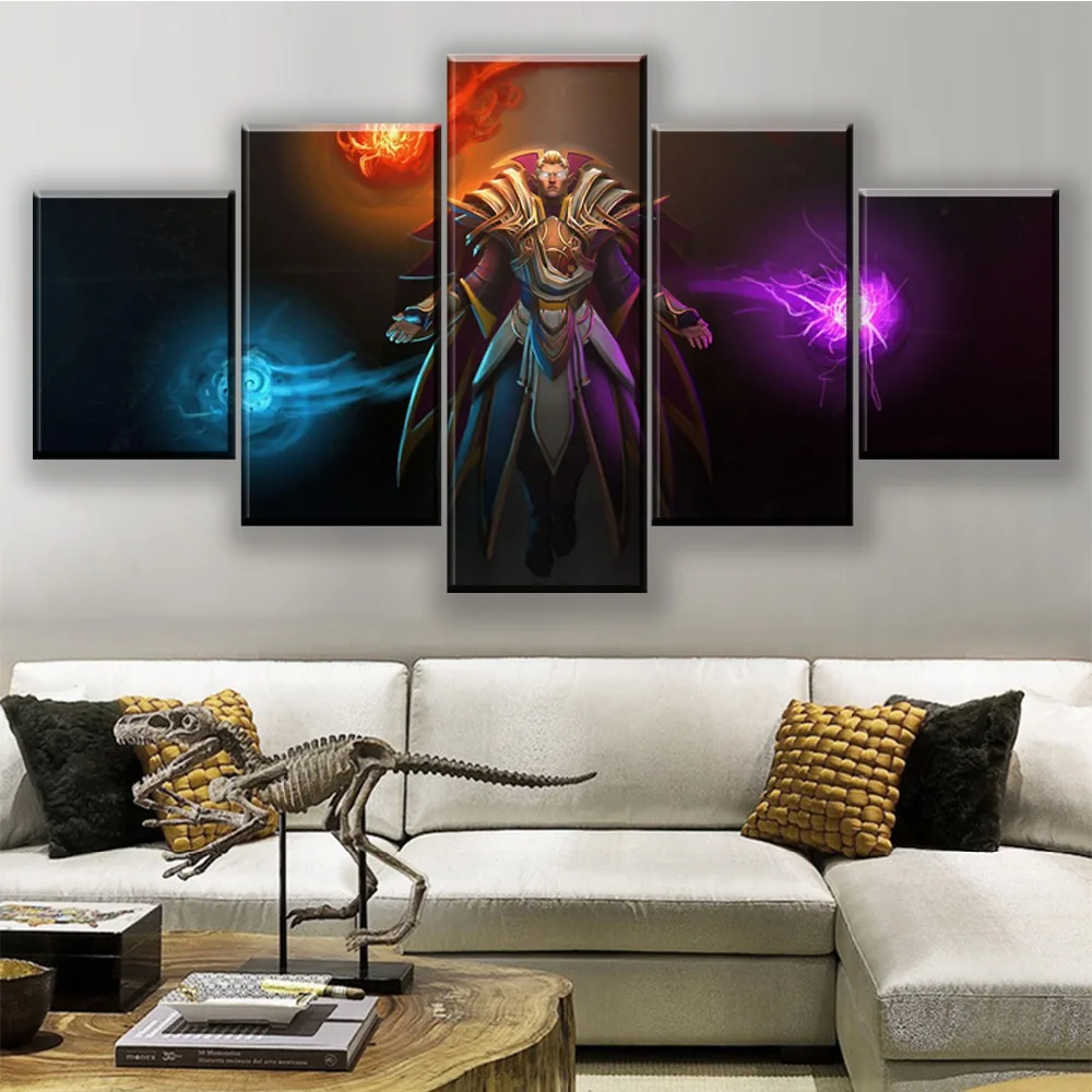 HD принты украшение дома 5 шт. холст DOTA 2 Invoker постер Живопись стены Искусство модульная игра картина рамки для гостиной