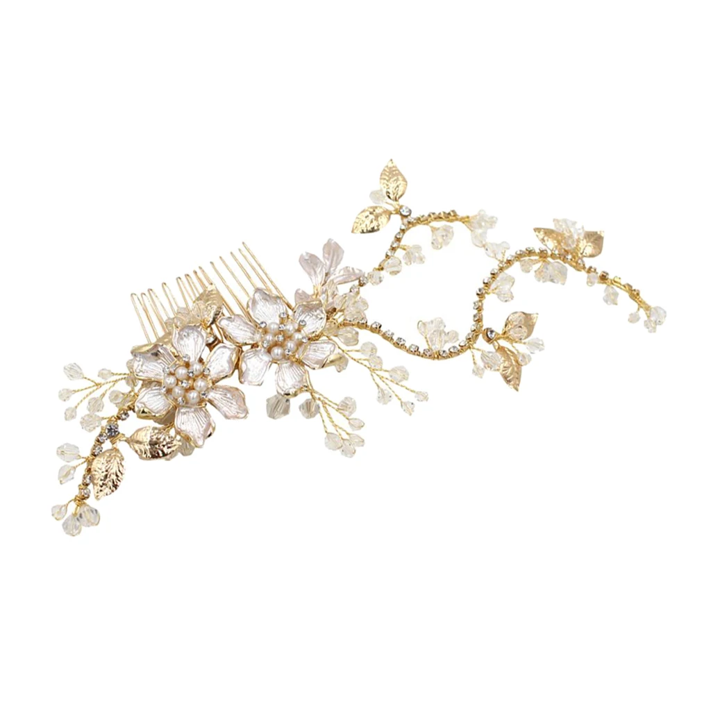 

Side Comb Rhinestone Flower Hair Clips Women Girls Fashion Hair Jewelry Gift