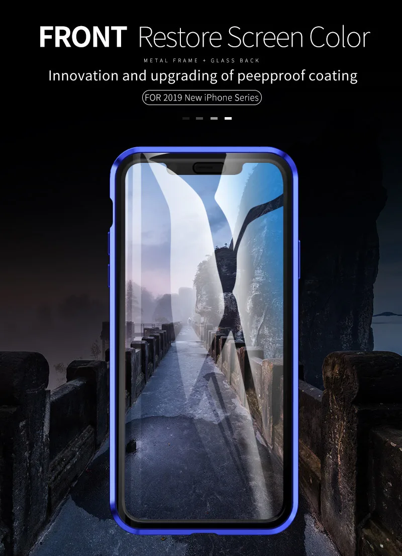 Двухстороннее стекло для IPhone 6 7 8 Plus чехол XS Max XR Магнитный адсорбционный 11 Pro