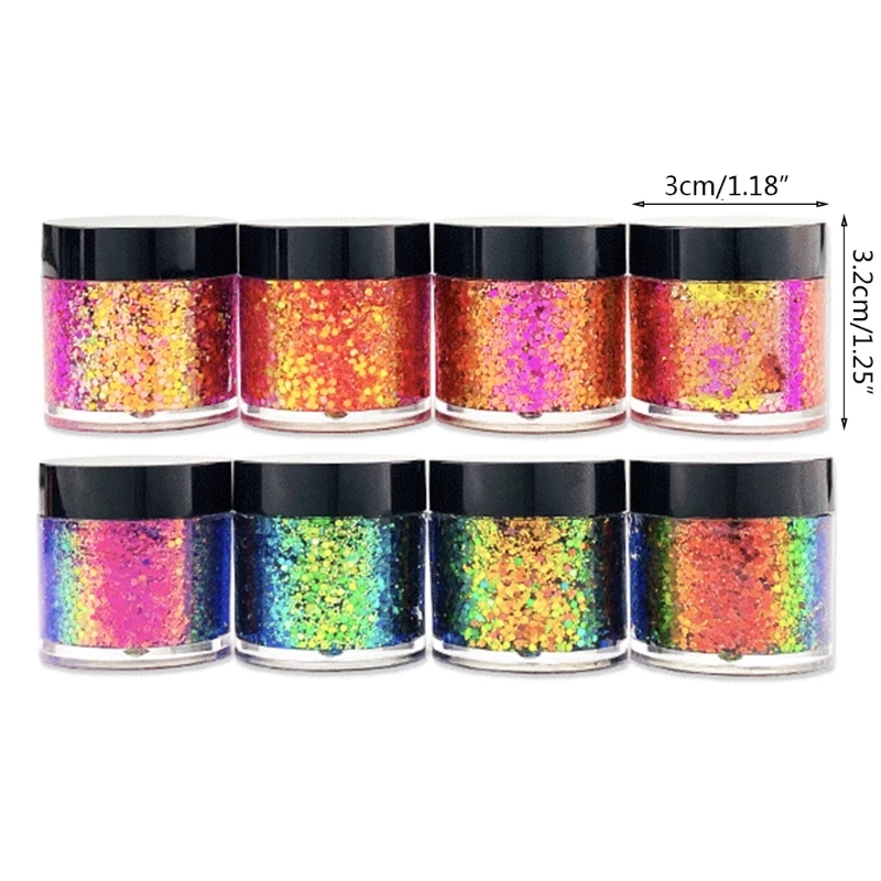 

Holographic Makeup Festival Coarse Glitter Sequins Nail Sequins Rainbow Pieces Makeup Bucket Suitable for Makeup