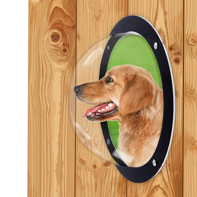 

Transparent Durable Acrylic Dog Dome for Backyard Fence Dog House Reduced Barking Dog Fence Window for Pet