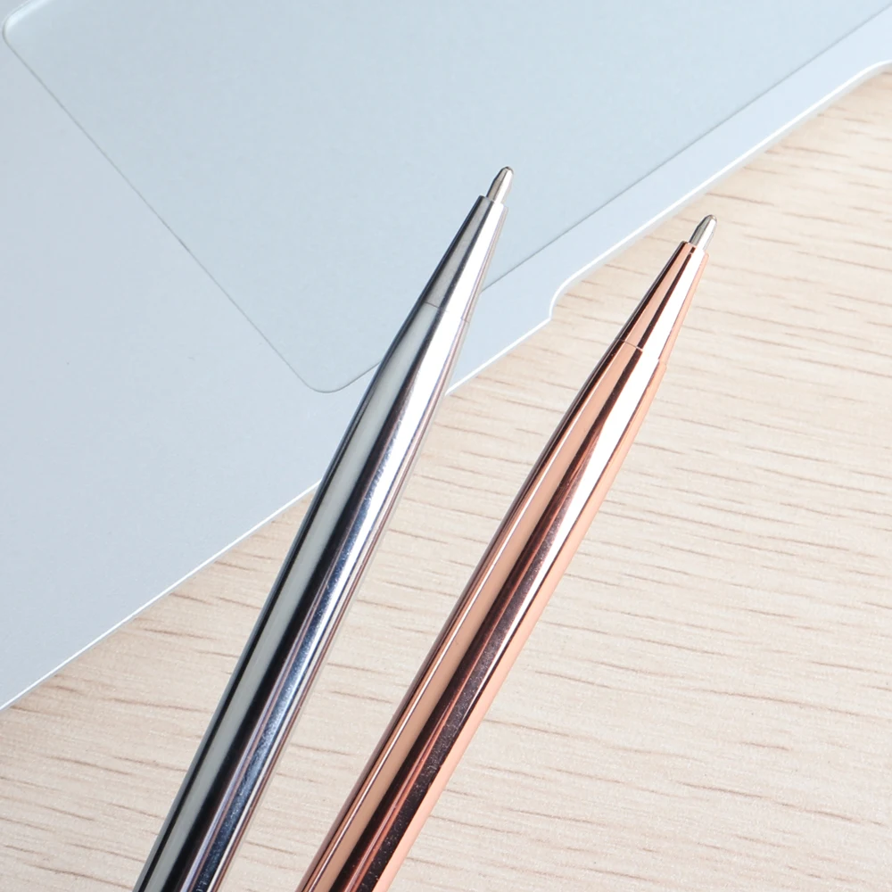 5 шт./компл. шариковая ручка цвета розового золота стержень из нержавеющей стали
