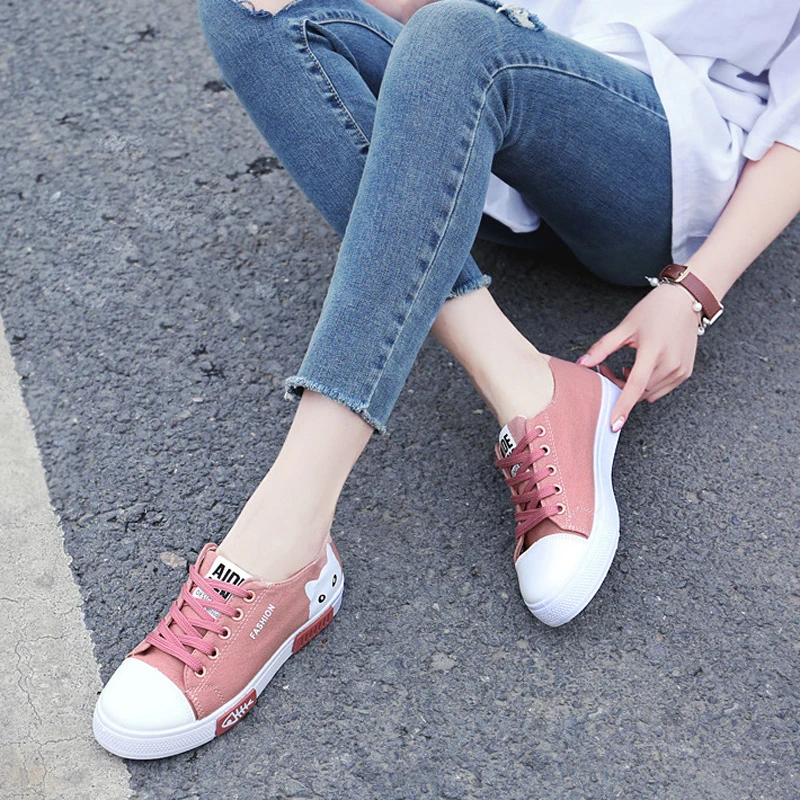 Женская парусиновая обувь весна 2020 мультяшный Кот женская повседневная удобная