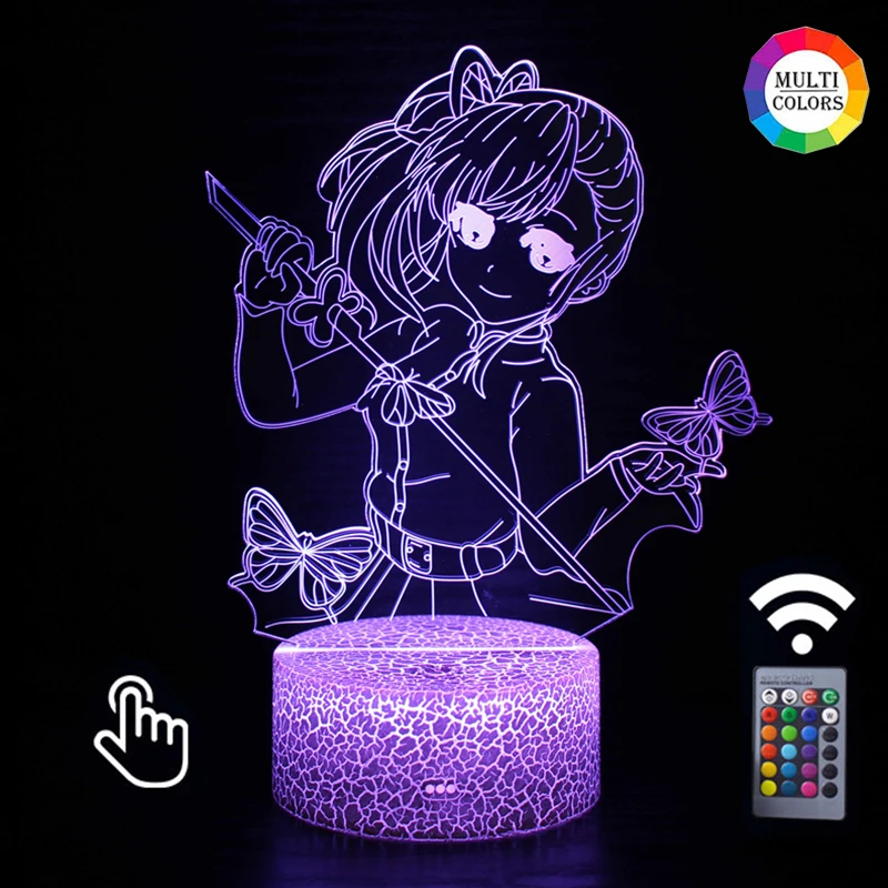 

Anime Demon Slayer 3d Lamp Tsuyuri Kanawo Figure Night Light Led for Girls Room Decor Nightlight Kimetsu No Yaiba Table Lamps