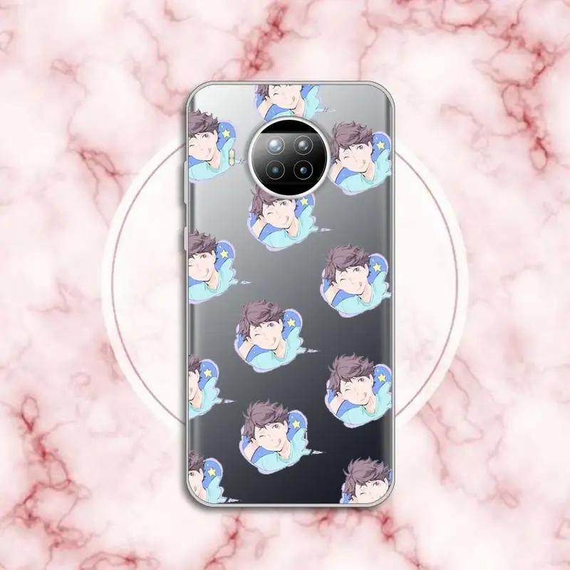 

anime Haikyuu Oikawa Phone Case Transparent for Xiaomi Redmi note 10 t 8 9 pro lite 11