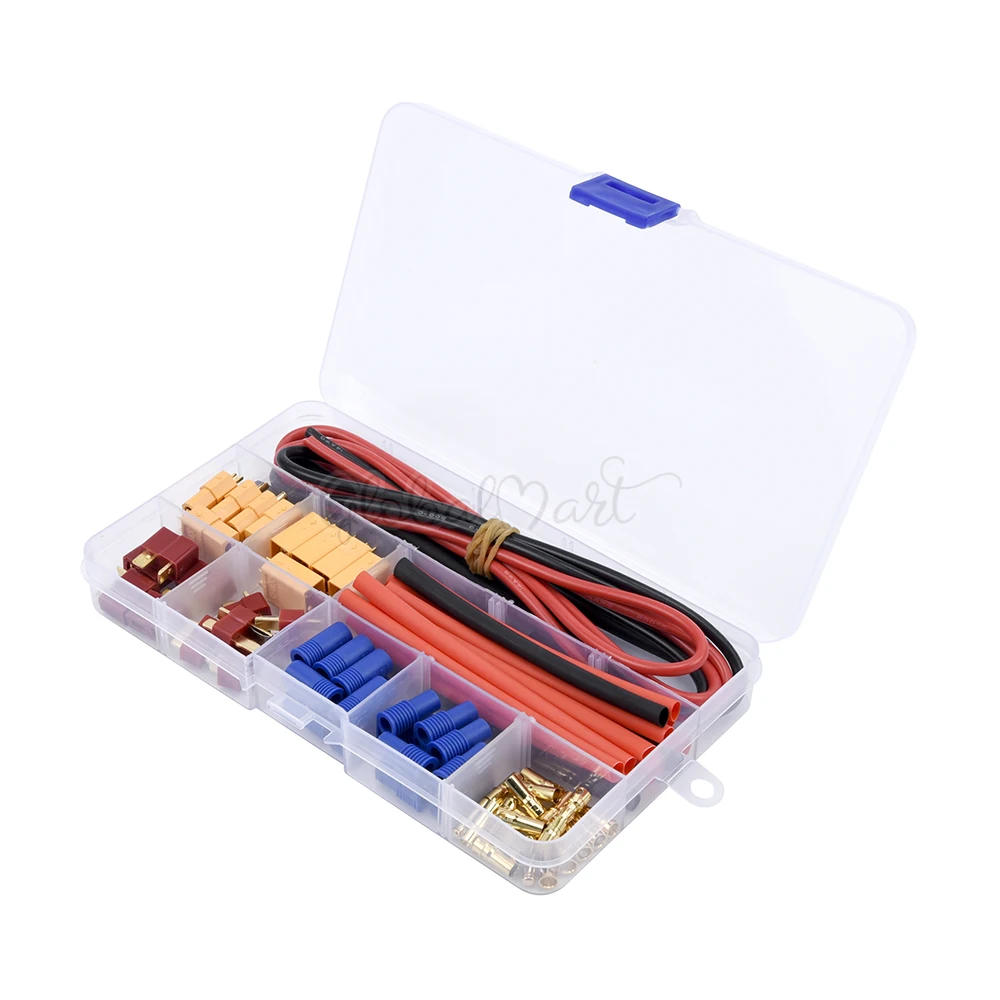 Разъем адаптера Deans T EC3 XT60 Папа-мама с силиконовым проводом 14AWG/Термоусадочные