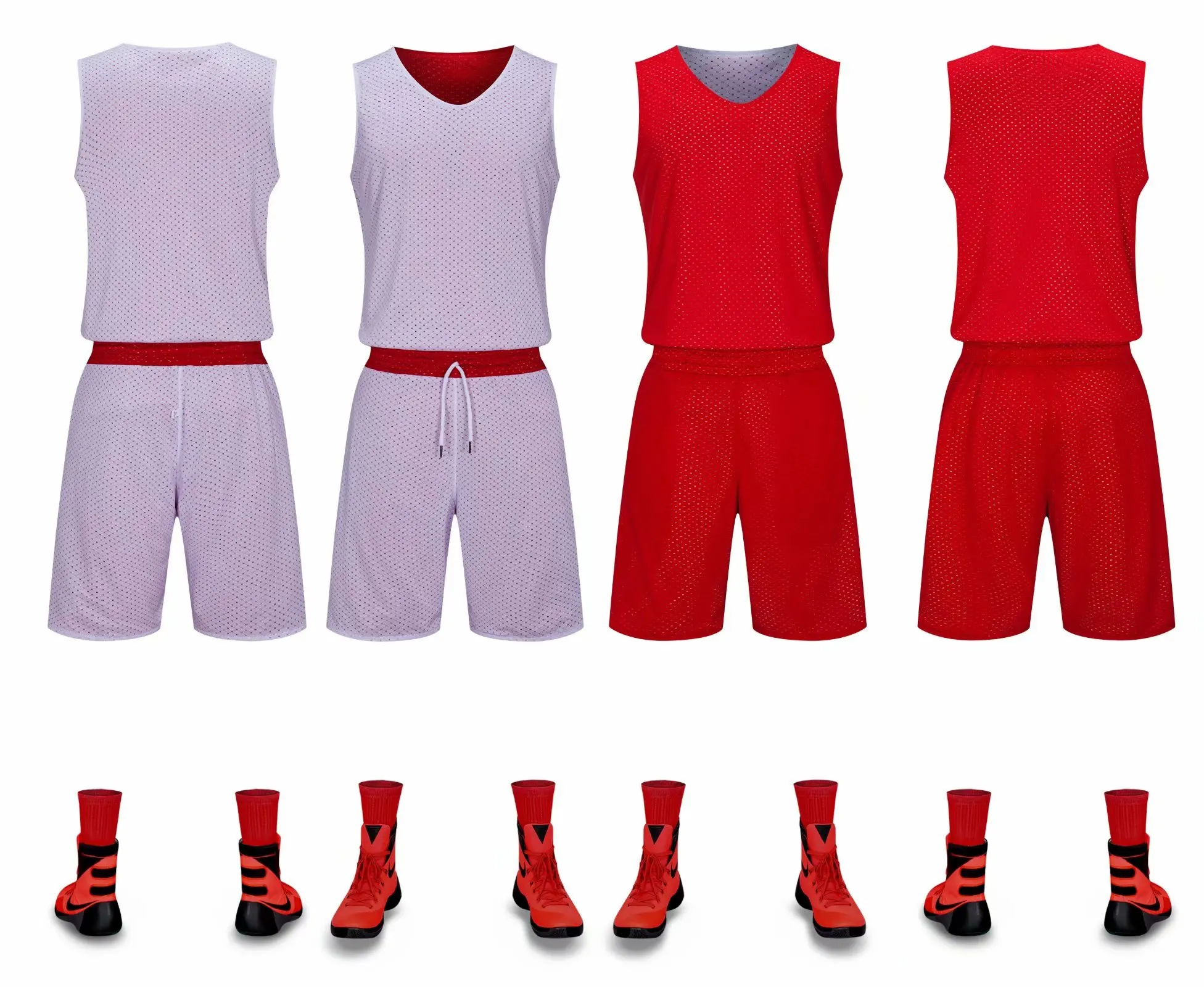 Двусторонние баскетбольные Джерси для взрослых спортивные комплекты