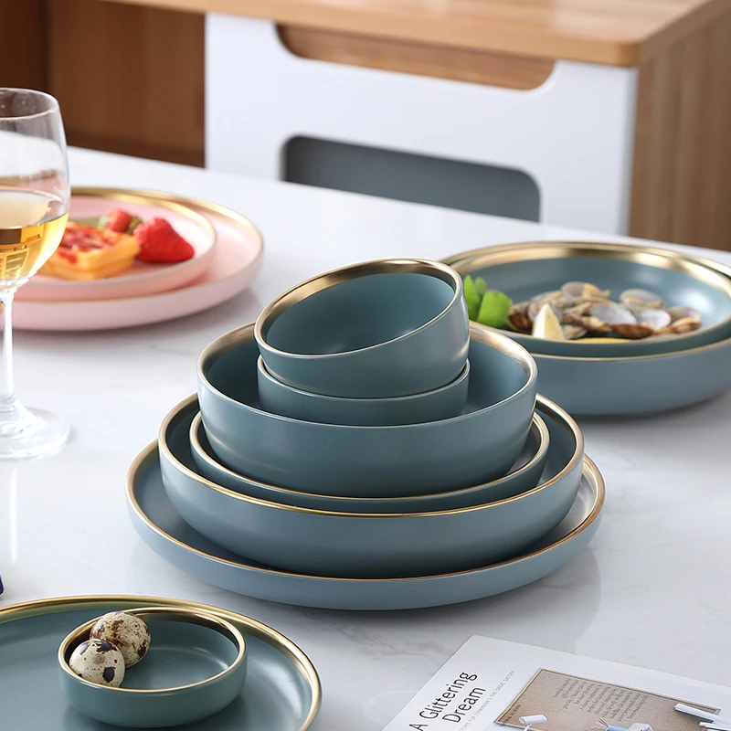 Тарелка керамическая в европейском стиле набор посуды для приготовления соуса