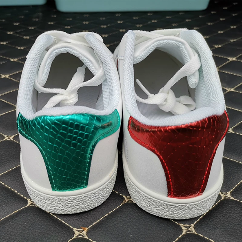 Высокое качество мужские белые туфли с вышивкой пчелы новый женский светильник