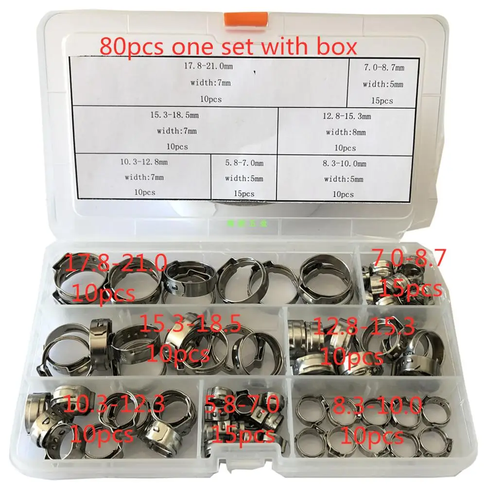 Бесплатная доставка трубный зажим высокого качества 80 шт. в одном наборе