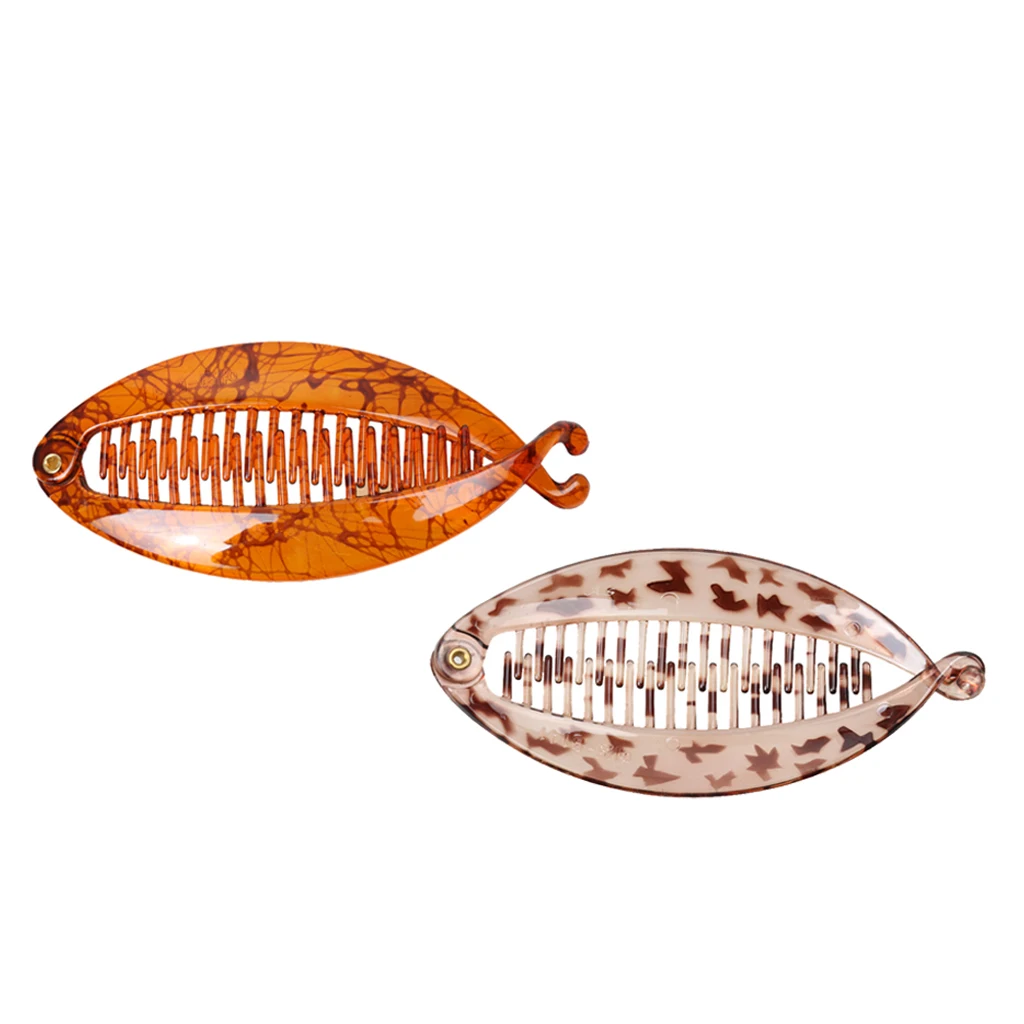 

2Pcs Fish Hair Clips Ladies Fishtail Clip Resin Headdress Hair Accessories