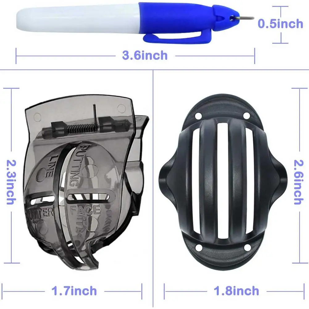 Golf Ball Triple Track 3 Line Marker Chrome Stencil And Pen Manual Three Lines Drawing Tool | Спорт и развлечения