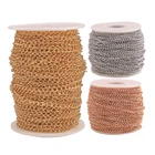 Регулируемая удлинительная цепочка из нержавеющей стали, 2 мпартия, золотое ожерелье, ширина 2,5, 3, 4 мм, для изготовления ювелирных изделий своими руками