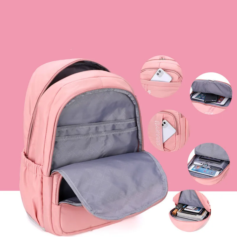 

waterproof children Trolley backpack Girls School Bags Wheels Travel bags Luggage backpack kids Rolling book bags schoolbag