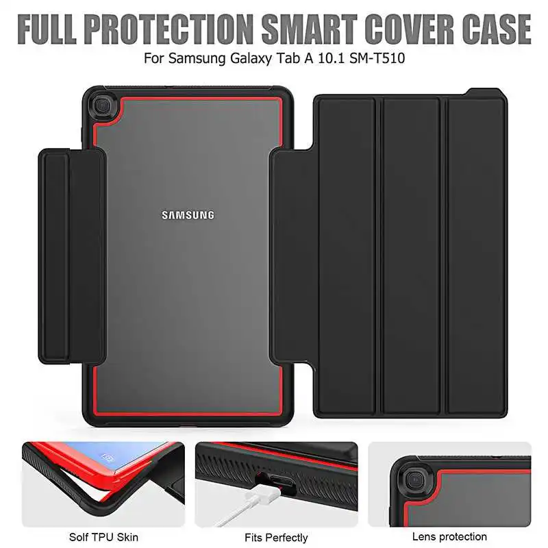

Full Protection Shockproof Smart Case For Samsung Galaxy Tab A 10.1 2019 T515 T510 Tablet Case Cover