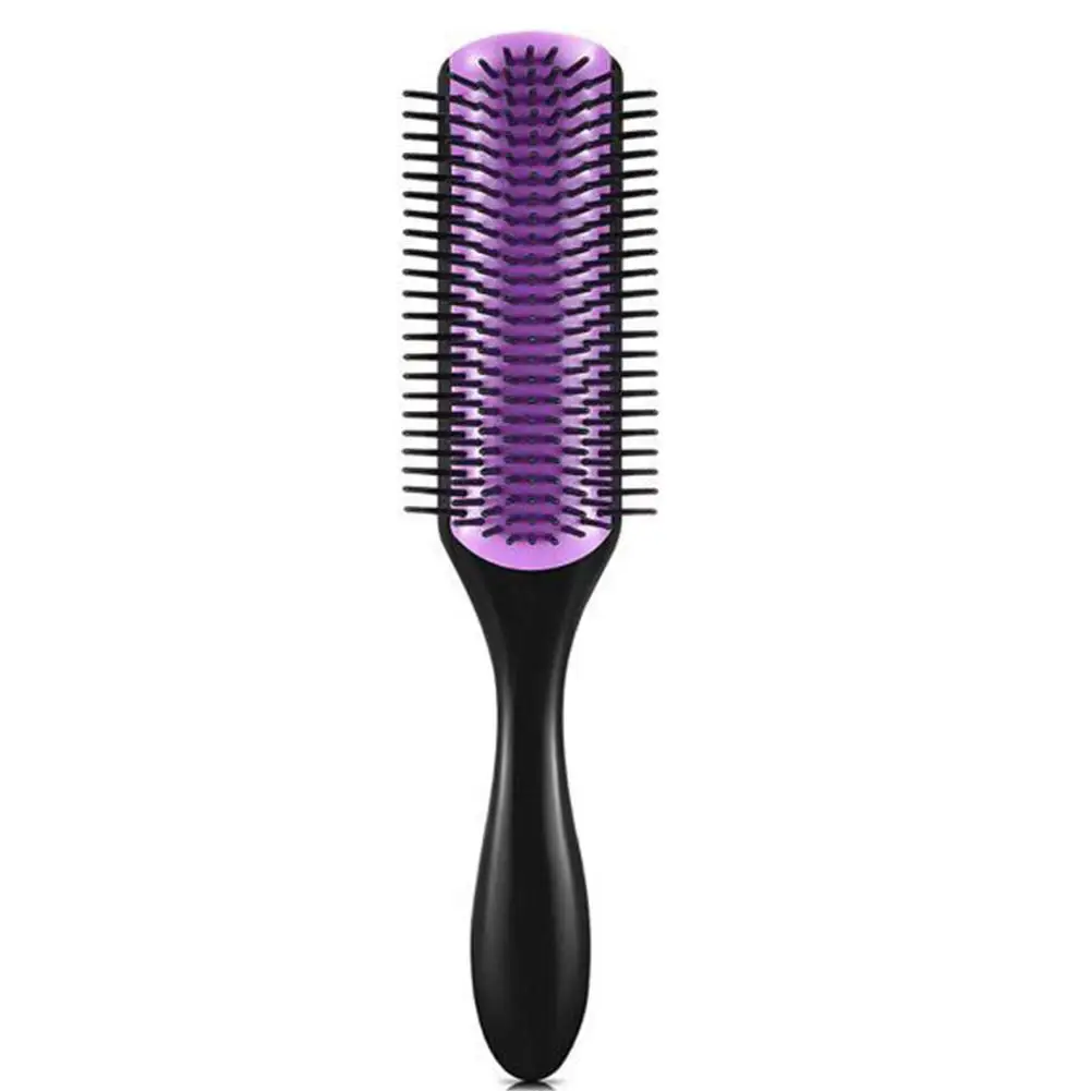 

Hair Comb 9-Row Detangling Hair Brush Scalp Massage Styling Detangling Hairbrush Salon Comb Hairdressing Brush Hair Brush F8I3