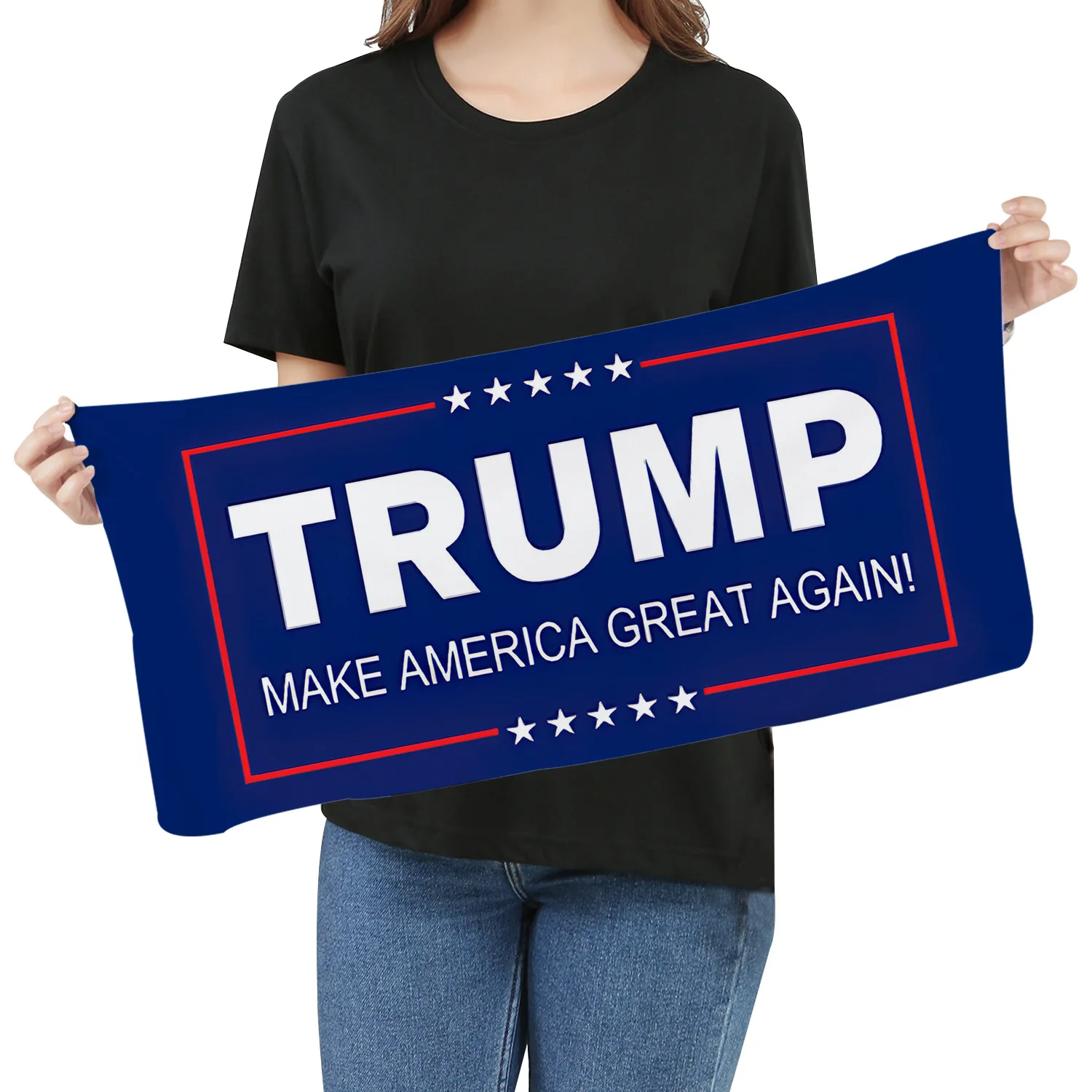 

2020 New Trump Election Face Towel Wash Towel Microfiber Quick-drying Super Absorbent Towel Daily Necessities