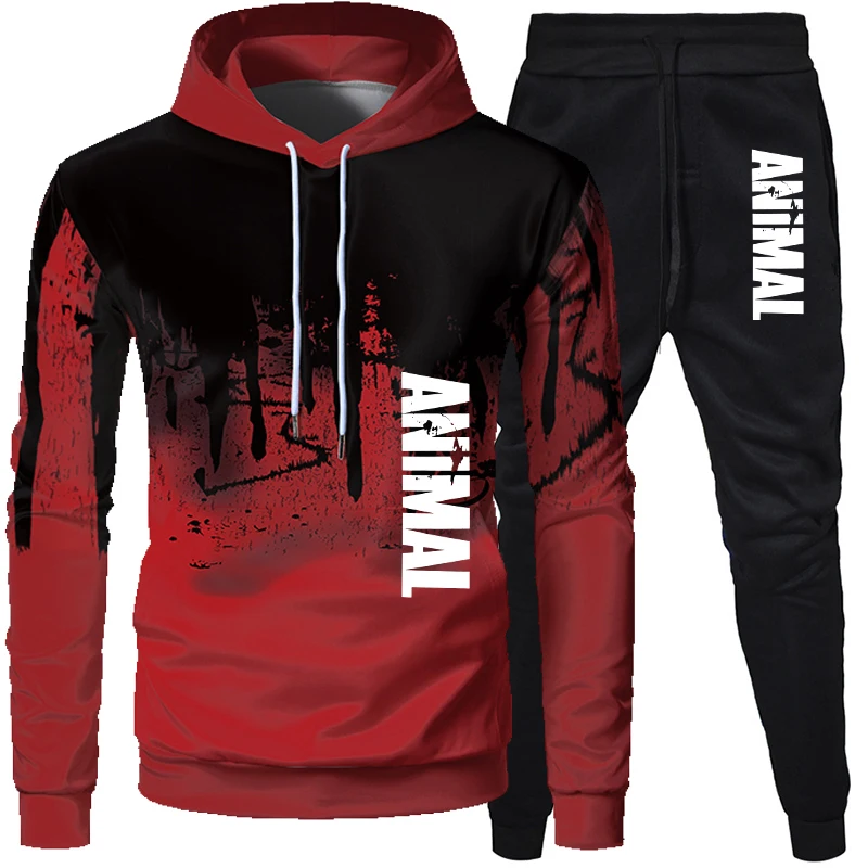 

Summer fashion brand men's two piece leisure Harajuku sports trend new sportswear heat transfer clothing s-3xl