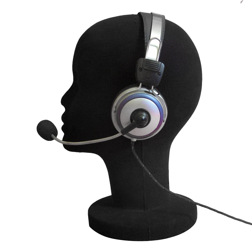 Пенопластовый Женский манекен голова гарнитура шляпа очки Модель парик волосы