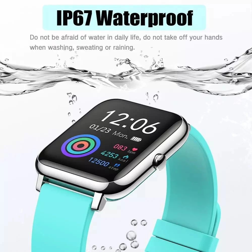

P22 Sport Smart Watch Men Women Heart Rate Sleep Monitoring Fitness Bracelet IP67 Smartwatch For Xiaomi OPPO Samsung Android IOS