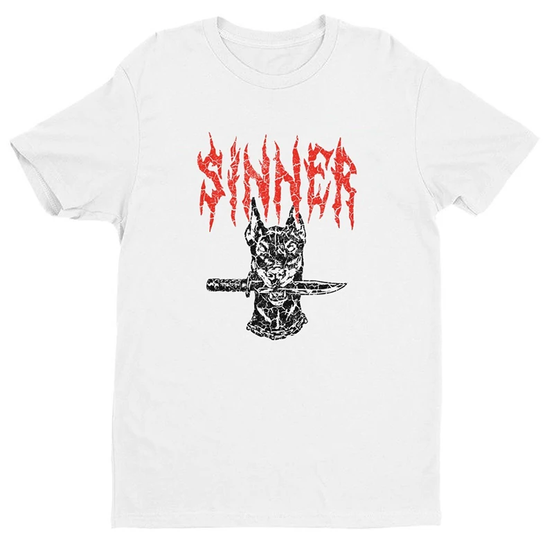 

Men's Sinner Gothic T-Shirt Vintage Fashion Hip-Hop Style Streetwear Tee Summer Causal Short Sleeve Tee Shirt