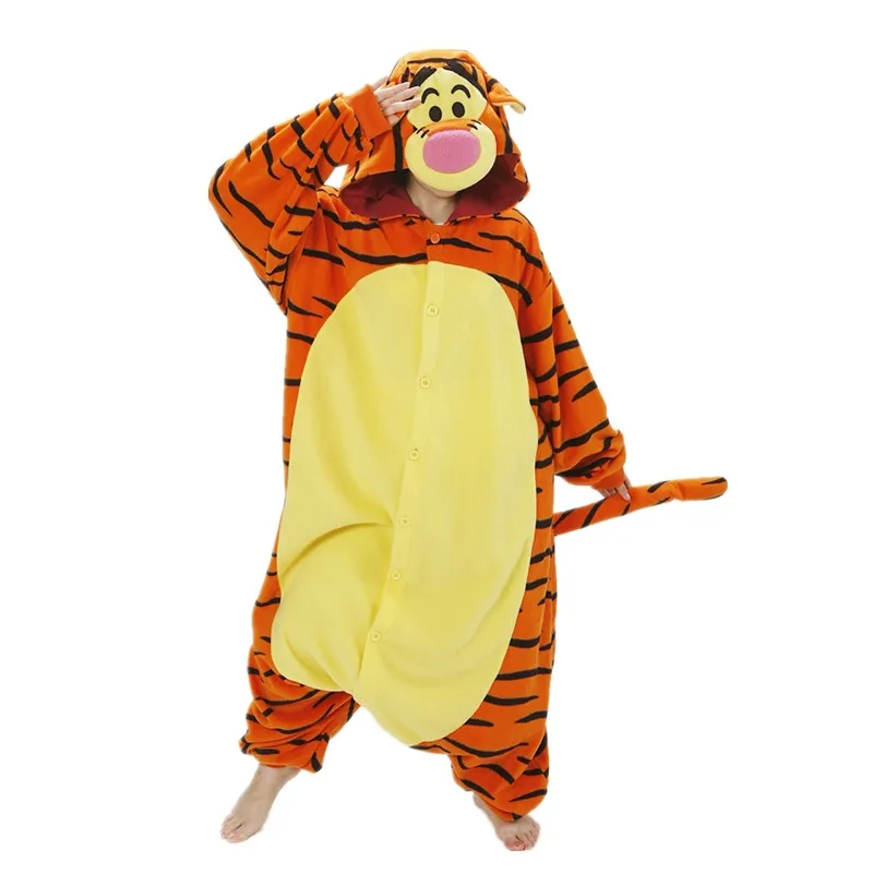 

Новинка 2021, пижама-комбинезон с желтым хвостом в стиле унисекс, женская пижама с рисунком животного, комбинезон для косплея на Рождество для...