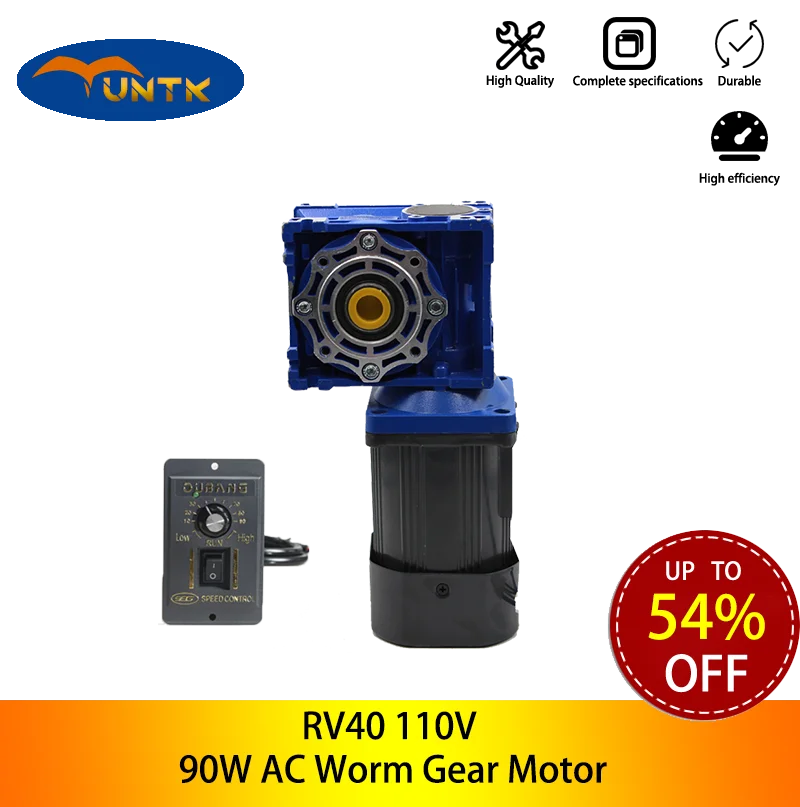 

RV40 110V 90W AC Worm Gear Motor With Speed Reducer Speed Controller High Torque Hot Sale Motor