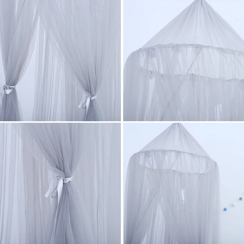 Круглая купольная подвесная москитная сетка навес занавеска для кровати круглая