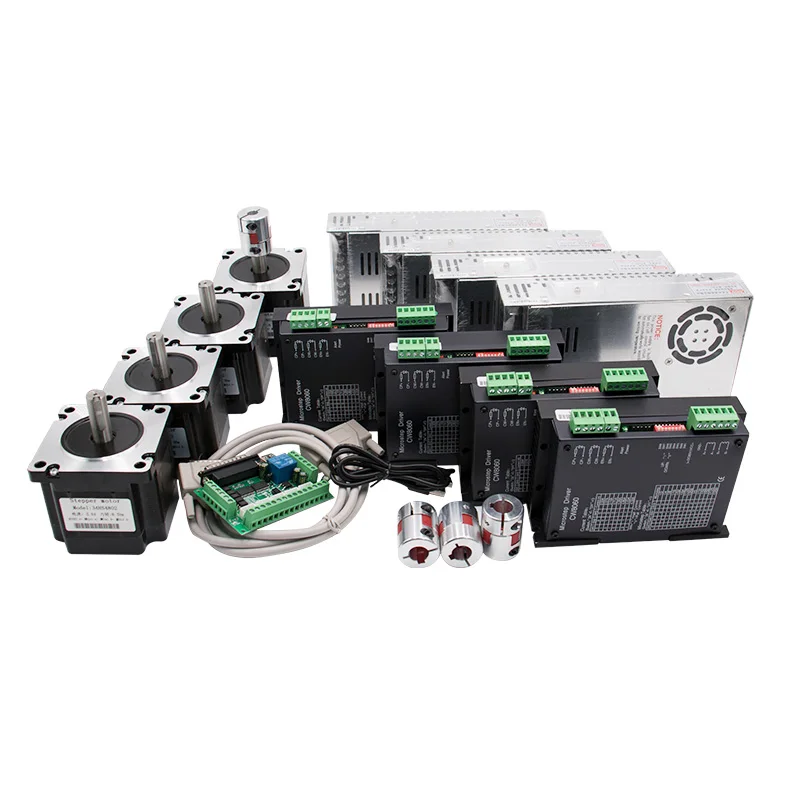 4 осевой комплект ЧПУ Nema 34 1230Oz in/5.6A 8.5N шаговый двигатель и 80VDC 256 Microstep драйвер