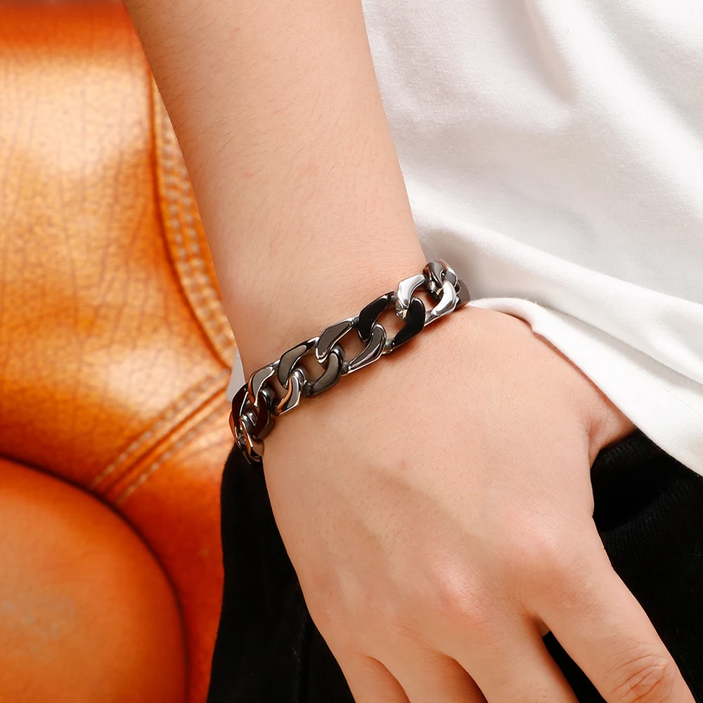 Браслет мужской панцирный из нержавеющей стали винтажное Ювелирное Украшение