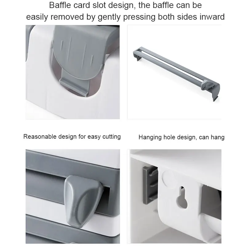 

Multifunction Film Storage Rack Nail Free Plastic Refrigerator Cling Film Storage Rack Shelf Wall Hanging Kitchen BV789