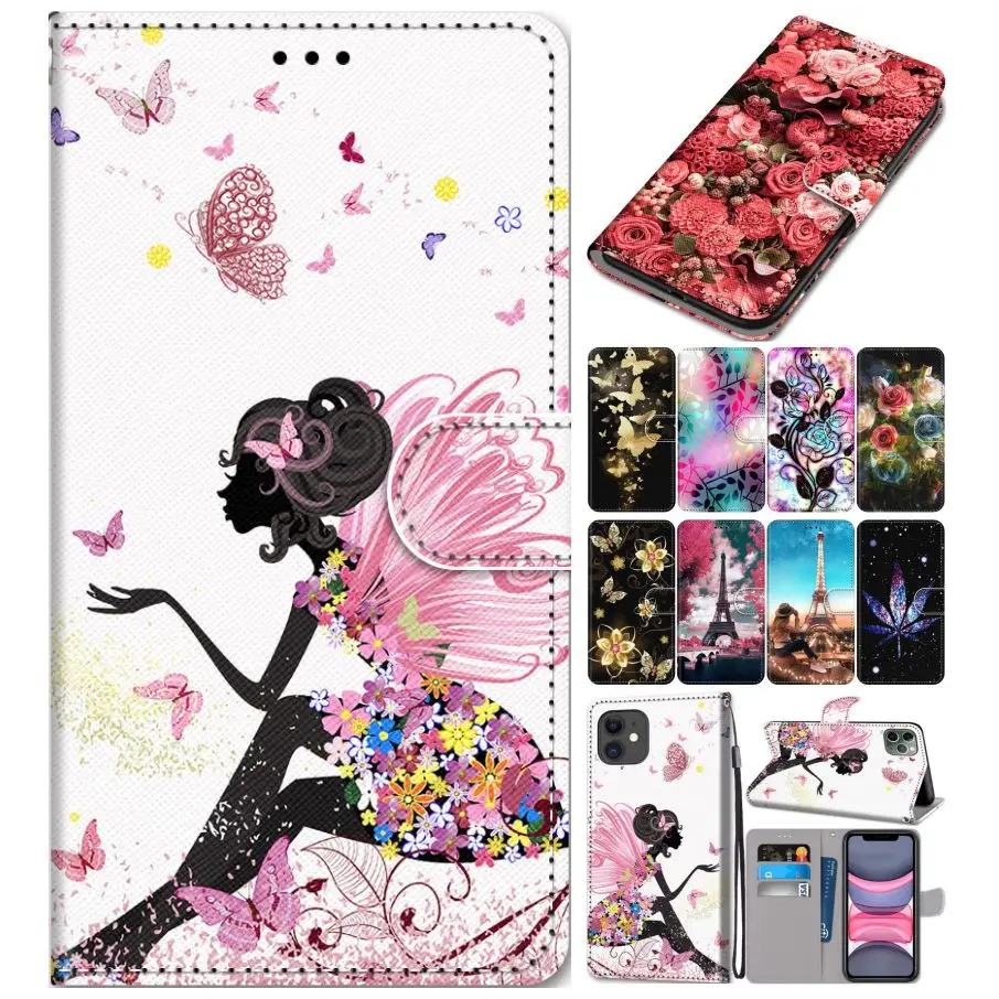 Симпатичный кожаный чехол для телефона Huawei P50 P30 Pro P20 Lite 2019 2018 P10 P9 2016 P8 2015 2017 P7