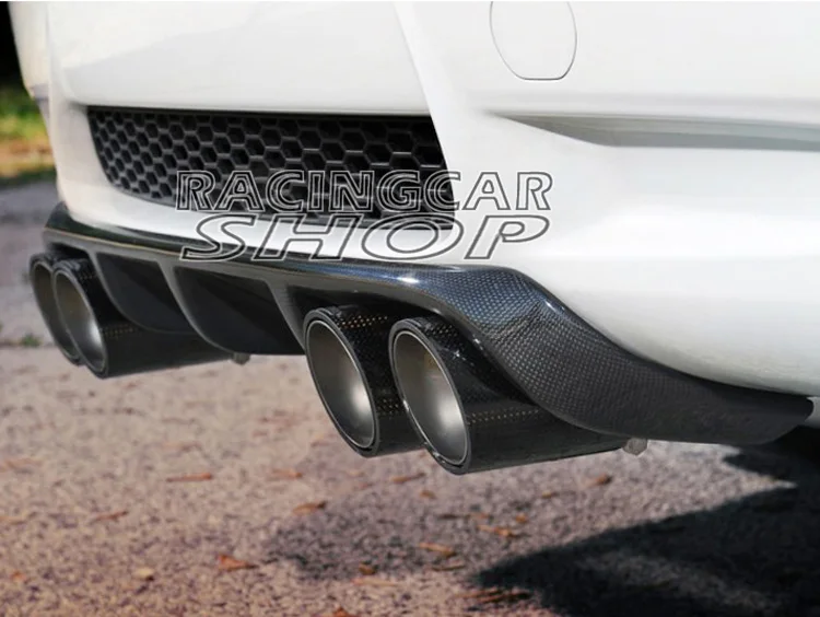 Производительность V стиль Настоящее углеродное волокно задний бампер диффузор