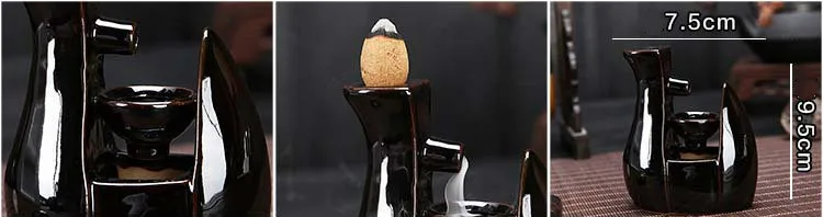 Горелка для благовоний с обратным потоком, новинка, горелка для благовоний для дома, ароматерапия, ретро, каменная горелка для шлифовки сандалового дерева