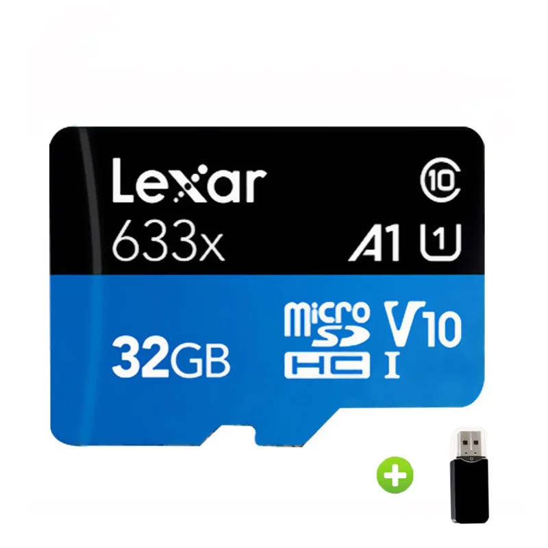 Lexar 32G слот для карт памяти 64 ГБ 128 ГБ 256 633X Micro SD карта SDXC 95 МБ/с. TF карты флэш накопитель usb для смартфонов - Емкость: 32GB-Card Reader