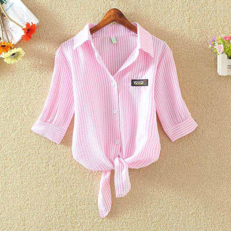 Женские укороченные топы и блузки темно-синего цвета летние на пуговицах 4 |