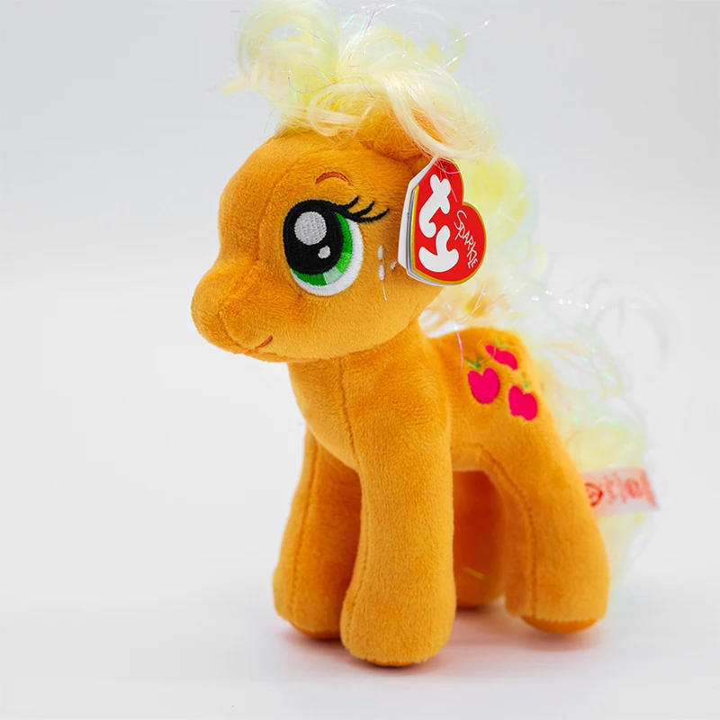 15 см/25 см Ty Beanie Pony Series Мягкая Плюшевая Кукла-животные цветная лошадь с вышивкой