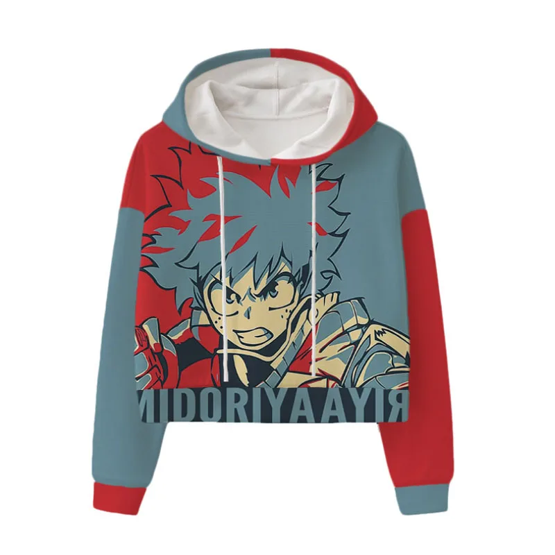 My Hero academic 3D Короткая Толстовка OCHACO URARAKA Midoriya Izuku химико Тога Todoroki Shoto Katsuki толстовки