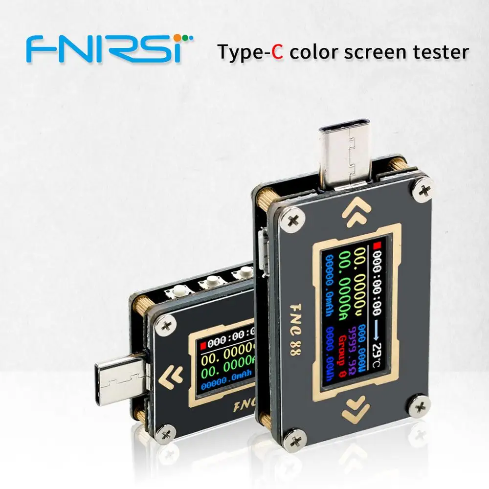FNC88 Type-C PD триггер USB-C Вольтметр Амперметр Напряжение 2-полосный измеритель тока
