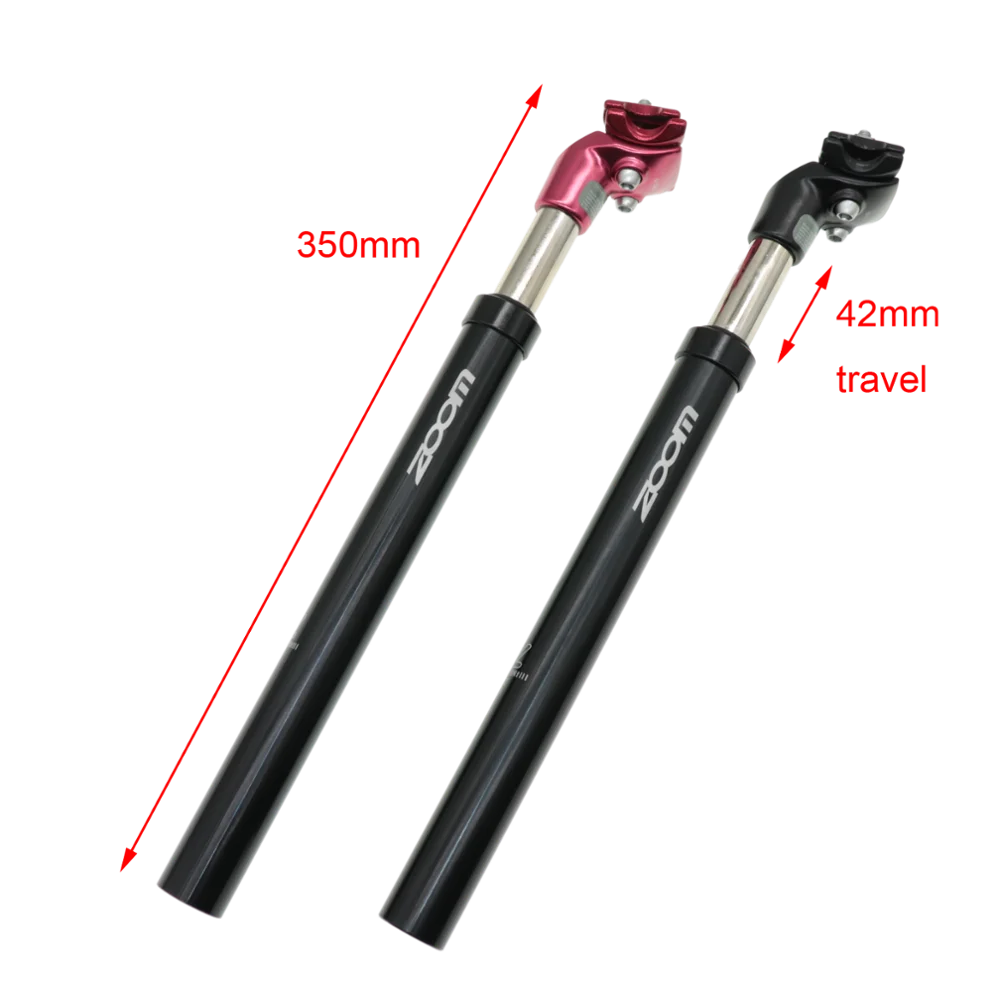 Зум Подседельный штырь для амортизатор демпфирования Alu MTB горный велосипед Подседельный штырь 27,2 28,6 30,1 30,4 30,9 31,6 мм X 350 мм