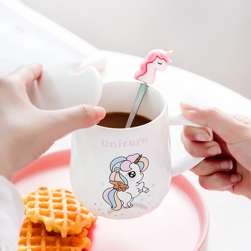 Креативная керамическая кружка с единорогом чашки для кофе чая молока домашняя