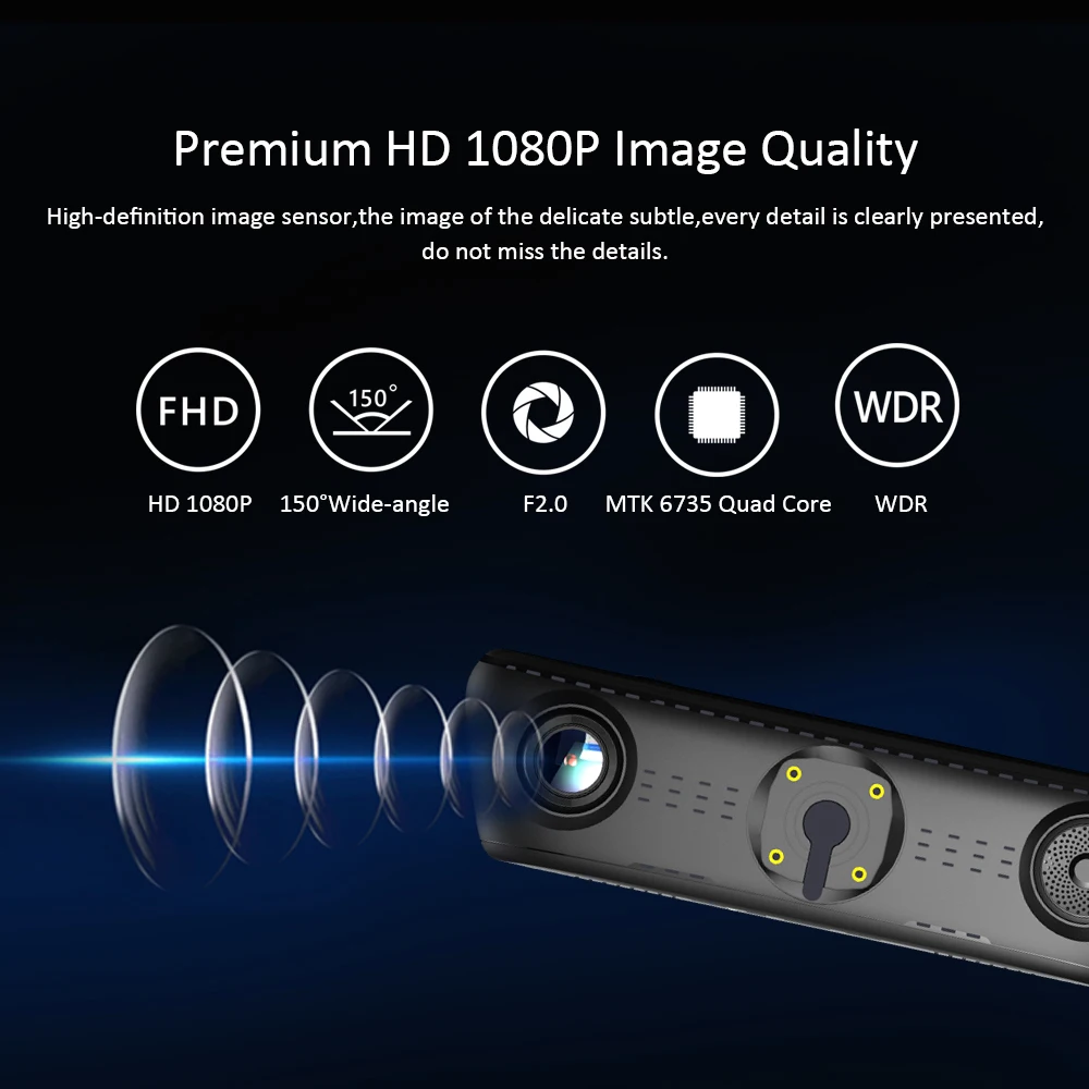 Автомобильный видеорегистратор камера 10 дюймов сенсорный экран 4G Android 5 1