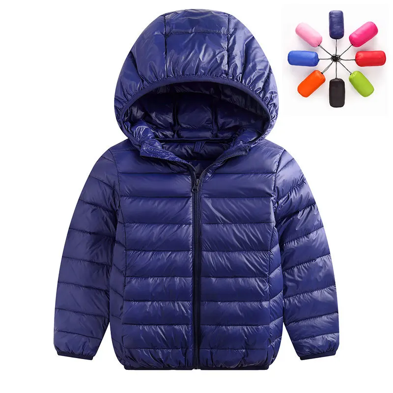 Детская куртка для мальчиков Парка девочек Светильник пуховик на утином пуху с