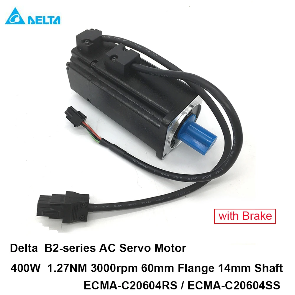

Delta AC Servo Motor 400W 1.27NM ECMA-C20604RS 14mm Shaft 0.4KW Servo Motor w/ Brake ECMA-C20604SS Match ASD-B2-0421-B Driver