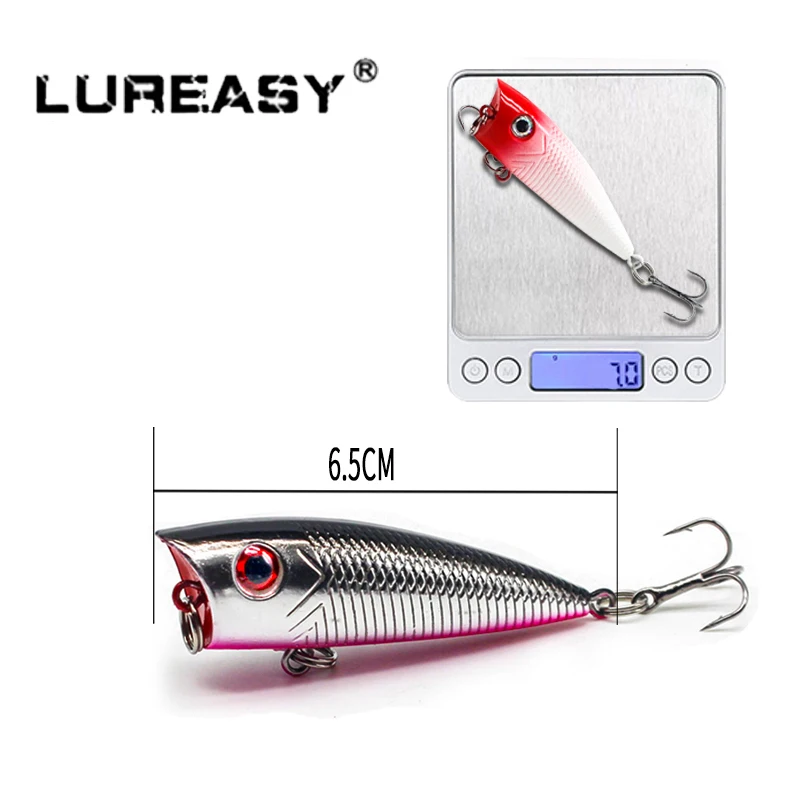 Crankbait воблеры 1 шт. приманка поппер для рыбалки 6 5 см/7g 3d глаз наживка isca