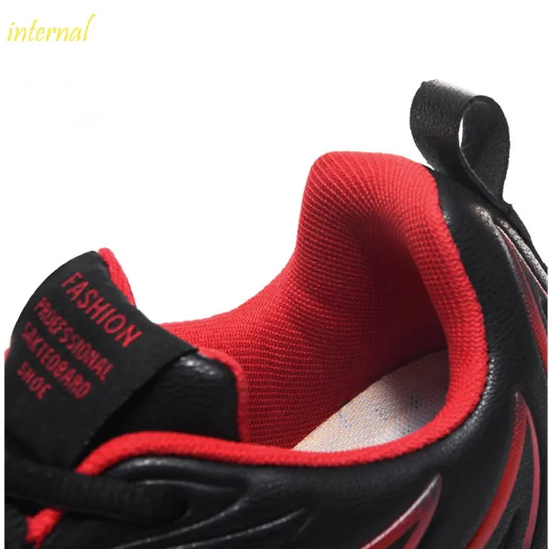 Кроссовки мужские из ПУ кожи повседневная обувь для бега на шнуровке улицы